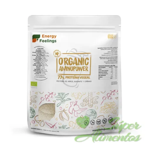 Venta de  proteina vegetal  75% de  Energy Feelings con delicioso sabor vainilla