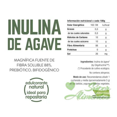 Comprar prebiótico inulina de agave a granel. Fácil de disolver