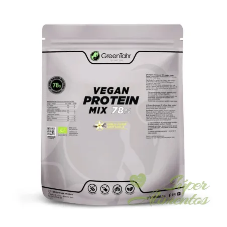 Comprar proteína vegana ecológica y cruda 75% Green Tahr a base de proteína de arroz arroz, guisante y cáñamo