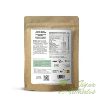 Comprar caldo proteico vegano CON FIDEOS a base de levadura nutricional, marca NUVEG