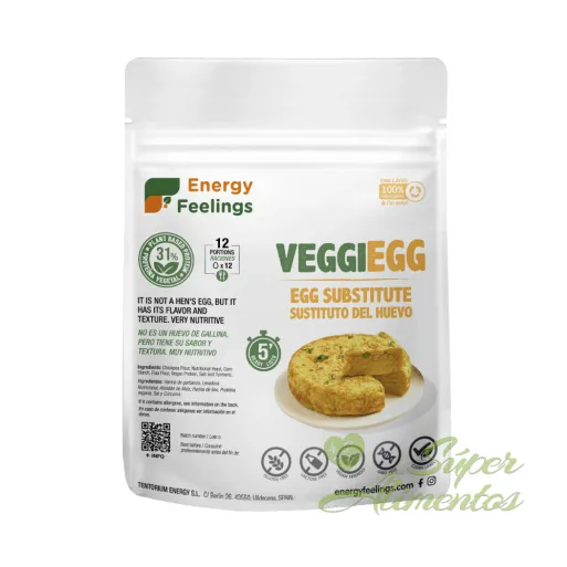 Comprar preparado alimenticio sustituto del huevo de gallina. Huevo vegano de Energy Feelings