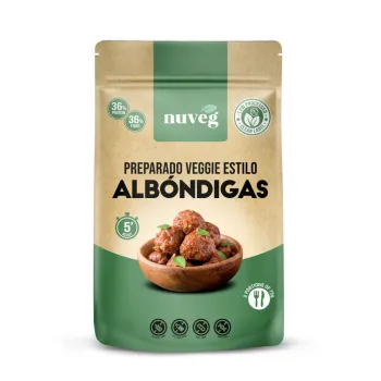 Comprar albondigas veganas nuveg. Comprar carne vegana, albóndigas, a base de proteína vegetal texturizada nuveg