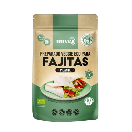 Comprar relleno para burritos veganos nuveg. A base de proteína vegetal texturizada nuveg