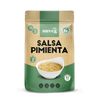 Comprar salsa vegana a la pimienta de nuveg.
