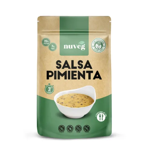 Comprar salsa vegana a la pimienta de nuveg.