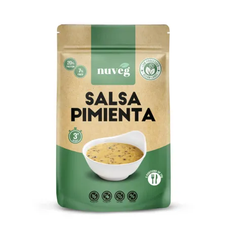 Comprar salsa vegana a la pimienta de nuveg.