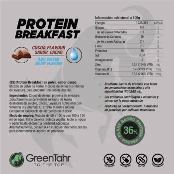 Comprar batido de proteinas sabor cacao de green tahr