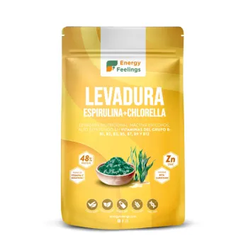 Comprar levadura nutricional con espirulina y chlorella, ingredientes ECO. Rica en proteina y Vitaminas del grupo B