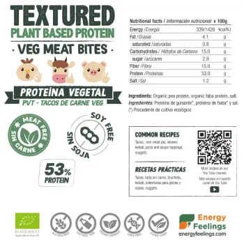 Comprar proteína vegana texturizada en tacos a granel