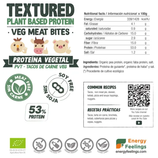 Comprar proteína vegana texturizada en tacos a granel