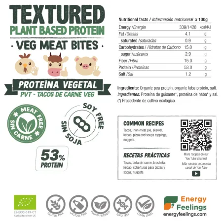 Comprar proteína vegana texturizada en tacos a granel