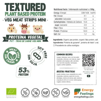 Comprar proteína vegana texturizada en tiras pequeñas a granel