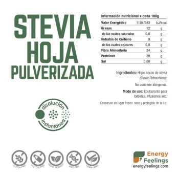 Venta de Stevia hoja pulverizada a granel. Venta online