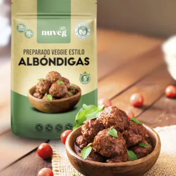 Comprar albondigas veganas nuveg. Comprar carne vegana, albóndigas, a base de proteína vegetal texturizada nuveg