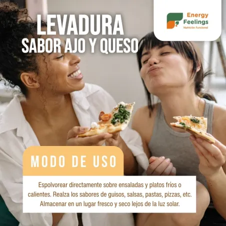 Comprar levadura nutricional sabor ajo y queso rica en proteina  (42%) y Vitaminas del grupo B