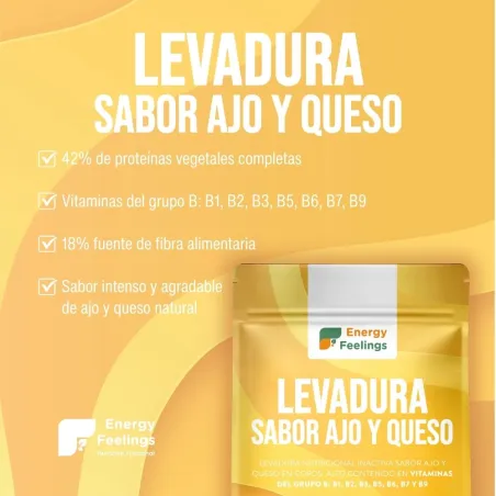 Comprar levadura nutricional a GRANEL con sabor a ajo y queso, rica en proteina  (42%) y Vitaminas del grupo B