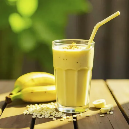 Comprar proteína de levadura nutricional con un 78% de proteína vegetal sabor banana