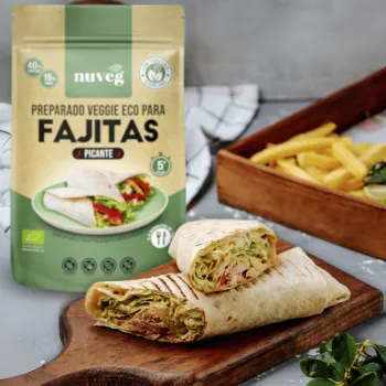 Comprar relleno para burritos veganos nuveg. A base de proteína vegetal texturizada nuveg