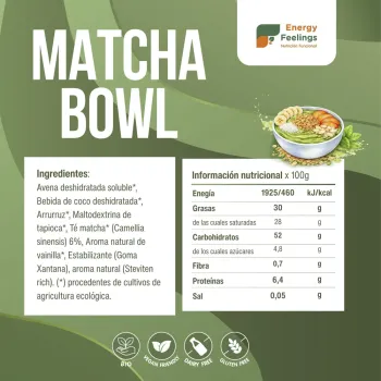 Comprar preparado de té matcha latte ecológico para hacer helado o yogur, de Energy Feelings